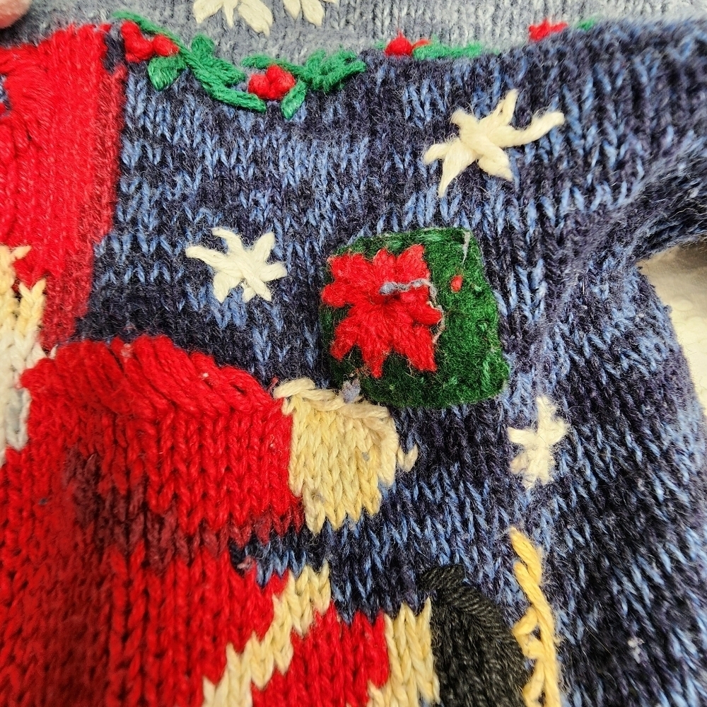 Tiara International Vintage Let It Snow Christmas Holiday Sweater Size Medium - Picture 8 of 12